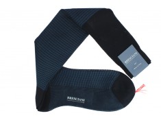 Bresciani cotton lisle blue socks | Uppersocks.com