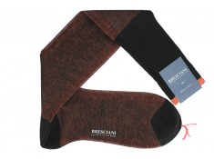 Bresciani double-faced over the calf socks without ribbing