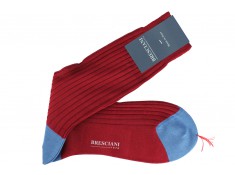 Chaussettes mi-hautes Bresciani carmin