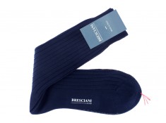 Chaussettes mi-hautes bleu marine Bresciani