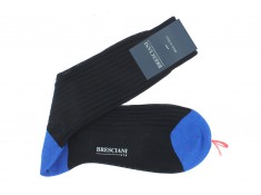 Bresciani navy blue mid-height socks