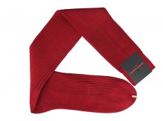 Palatino carmine red, cotton lisle, over the calf socks