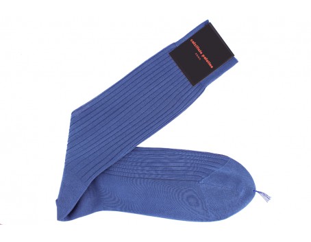Calzificio Palatino Cotton lisle socks Azure