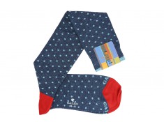 Gallo blue spotted knee-high socks