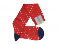 Socks mid-calf Gallo red polka dots white